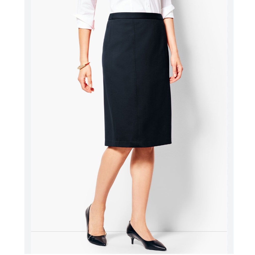 Talbots 10 Elegant Black Pencil Skirt